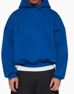 Sweat à capuche vintage pour homme, doublé polaire, 355 g, coupe classique, délavé, hiver, unisexe, uni, décontracté, col à capuche - Product Image 3