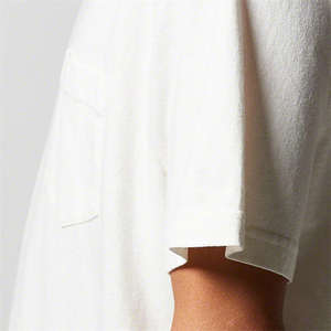 Camiseta de cuello redondo de algodón 100% de Direct Factory para hombre, ropa informal de diseño sólido - Product Image 3