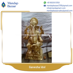 Nuevo en 2024, Excelente Calidad, Diseño Tradicional, Ídolo de Ganesha de Fibra de Vidrio (FRP) para Decoración de Entrada de Eventos y Bodas - Product Image 2