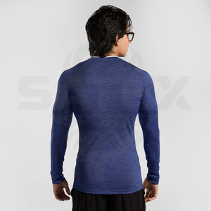 เสื้อรัดกล้ามเนื้อระบายอากาศได้ดีพิมพ์โลโก้ตามสั่ง มองเห็นได้ชัดเจน สำหรับ MMA ยิวยิตสู ยูโด กราปลิง BJJ พร้อมป้องกันรังสียูวี UPF50+ แห้งเร็ว - Product Image 5