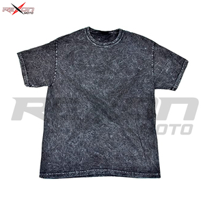 T-shirt vintage à lavage minéral OEM quantité minimale de commande bas vente en gros T-shirt vintage à lavage à l'acide en coton pour hommes T-shirt vierge surdimensionné à col rond imprimé - Product Image 2
