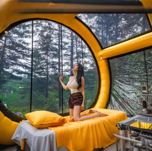 Tente de <span class=keywords><strong>camping</strong></span> gonflable pour 4 à 6 personnes - Tente de <span class=keywords><strong>camping</strong></span> grande avec une chambre - PVC - Quatre saisons - Simple couche - Coupe-vent - Imperméable - Extérieur - Product Image 6