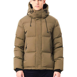 2025 personnalisable Logo Zip doudoune pour hommes épais hiver chaud coton manteau col montant imperméable toile nouveau pas cher manteau - Product Image 1