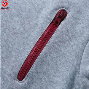 Custom Logo High Quality Solid Winter Men's Pullover <b>Zip</b>-<b>Up</b> Hoodie with Thermal Fleece Long Sleeves Zipper - Product Image 5