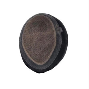 Perruque toupet Miraje Model Taz BD en cheveux humains Remy indiens avec une densité de 100%, vague profonde naturelle et vague corporelle, base en dentelle PU - Product Image 2