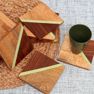 Dessous de verre carré en bois moderne de qualité supérieure 5mm d'épaisseur tapis et tampons vaisselle de table accessoires décoratifs pour la maison à prix raisonnable - Product Image 6