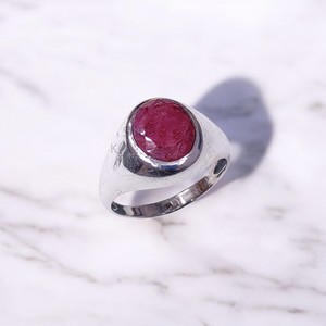 แหวนเงินสเตอร์ลิงประดับอัญมณีทรงหลังเบี้ยดีไซน์เรียบง่ายทำจาก925อินเดียสไตล์คลาสสิกขายส่ง - Product Image 3