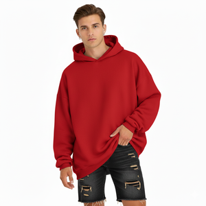 Sweat à capuche oversize à épaules tombantes en polaire unisexe, nouveau design personnalisé, hiver, évacuation de l'humidité, 100% coton, poids lourd - Product Image 6