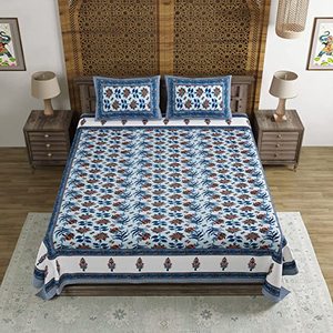 Beautiful 100% Cotton King Size Bed Cover Hand Block Printed Unique Design Quality Guaranteed Factory Price <b>Bedding</b> Set - Product Image 5