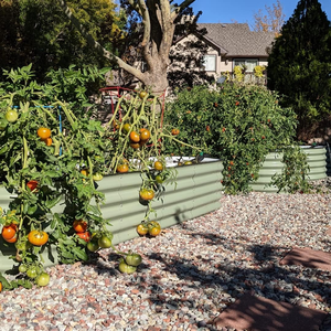 Large Galvanized Metal Raised Garden Bed Kit Deep Root <b>Planter</b> Box <b>for</b> Home Use Excellent Aesthetics Tall Flower Pots <b>Planters</b> - Product Image 6