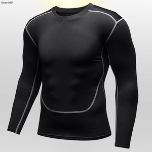 เสื้อยืดผู้ชาย เสื้อวิ่ง เสื้อยืดรัดกล้ามเนื้อผู้ชาย ชุดกีฬา เสื้อกันแดดสำหรับออกกำลังกาย เสื้อสำหรับฝึกซ้อมมวย ยิวยิตสู บราซิลเลียนยิวยิตสู เสื้อกีฬา - Product Image 1
