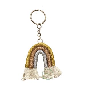 Tùy chỉnh được thiết kế bông <span class=keywords><strong>macrame</strong></span> Keychain trong màu sắc tự nhiên và kích thước cho lễ Rửa Tội phục sinh trở lại trường học hoặc kỷ niệm dịp - Product Image 1