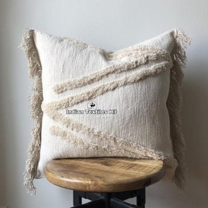 Funda de cojín de lana Bohemia moderna, almohada decorativa tejida a mano única, cojín de exterior ITHL de Venta caliente geométrico Vintage - Product Image 3