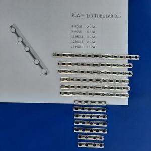 Un tercio de los implantes de placa tubular de acero inoxidable veterinario 50 piezas tornillo cortical CE aprobado Manual ortopédico quirúrgico - Product Image 6