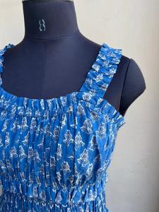 Vestido bohemio de algodón indio hecho a mano con estampado floral sin mangas, ropa de fiesta de verano, regalo personalizado, suministro bajo demanda - Product Image 5