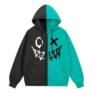 Hoodie court unisexe à fermeture éclair, design personnalisé, manches longues, respirant, en polaire/tissu éponge français, polyester/coton, coupe classique - Product Image 4