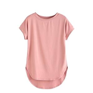 T-shirts pour femmes Vente en gros Personnalisé OEM ODM Haute Qualité Décontracté Été Coton Surdimensionné T-shirt Graphique - Product Image 3