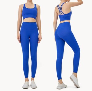 Ensembles de fitness et de gym pour femmes, nouveau design élégant, combinaisons de yoga respirantes à séchage rapide avec motif solide, grande taille - Product Image 6