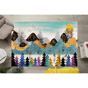 Mountain Scenery Printed <b>Rug</b> - Home Decor <b>Rugs</b>, <b>Outdoor</b> <b>Rugs</b>,Nonwoven Soft <b>Rug</b> - Product Image 5