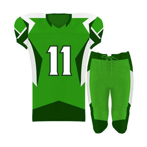 Uniformes de football américain personnalisés 2025 Ensembles à manches courtes coupe ajustée Respirant et meilleur matériau Logo personnalisé inclus - Product Image 1