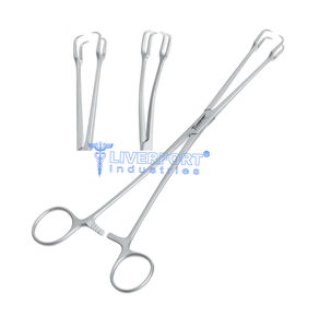Fórceps de tenáculo uterino SKENE, 9-1/2 "(24,1 cm), instrumentos quirúrgicos de ginecología de acero inoxidable curvos en el lado - Product Image 5