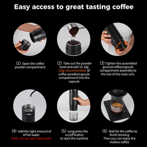 <span class=keywords><strong>Cafetera</strong></span> <span class=keywords><strong>Nespresso</strong></span> para Viajes al Aire Libre, ODM OEM, Totalmente Automática, 2 en 1, Mini <span class=keywords><strong>Cafetera</strong></span> de <span class=keywords><strong>Cápsulas</strong></span> para Camping y Senderismo - Product Image 3