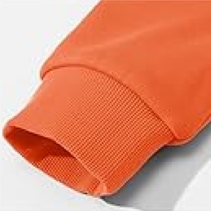 Sweat-shirt à capuche orange clair, tendance, minimaliste, streetwear pour hommes, prix de gros - Product Image 4