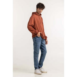 Gestrickter Einfarbiger Vordereinschlag-Pullover Hoodie mit 3D-Stickerei Digitaldruck Mode Lässiger Streetwear Sweatshirt OEM ODM Private Label - Product Image 4