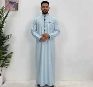 Thobe musulman de haute qualité personnalisé pour hommes, nouveau design, couleur, prix de gros, thobe musulman pour hommes - Product Image 2