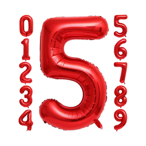 Enkele 40 inch bedrukte folie cijferballonnen 0-9 goud grote verjaardagspartydecoratie - Product Image 2