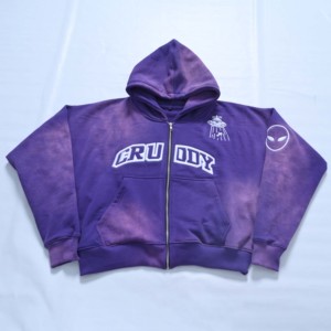 Sudaderas con Capucha Vintage para Mujer, Estilo Huili, Lavadas, Gruesas, de Algodón Ecológico, Resistentes al Viento, Transpirables, con Cremallera, Personalizadas al por Mayor con Estampado Frontal - Product Image 5