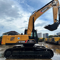 Excavatrice sur chenilles Sany SY235C de 24 tonnes, pelleuse moyenne avec moteur Isuzu 6BG1, d'occasion, pour travaux de terrassement et construction chinoise
