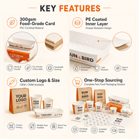 Boîte d'emballage en papier kraft de style dessin animé pour hamburgers personnalisés, poulet frit coréen, à emporter, pour repas rapides