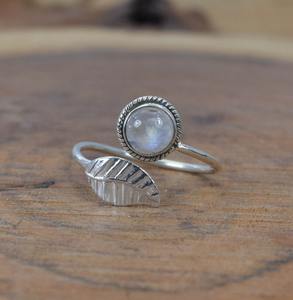 Bijoux pour femmes Bague en argent style bohème Bijoux en argent sterling 925 Pierre de lune Pierre précieuse Tendance Bague faite main Cadeau pour l'amour - Product Image 6