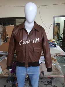 Vente en gros du fabricant Vestes en cuir de vache pour hommes, hiver, Pakistan Design élégant, support en tissu Décoration de poche - Product Image 3