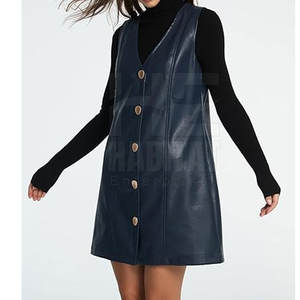 Nouvelle robe en cuir pour femme, style ajusté, look tendance, en vente en ligne - Product Image 3