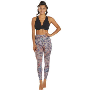 Mallas de Yoga con patrón sólido para mujer en poliéster, cintura elástica, ropa deportiva, pantalones estilo 2025, mallas de Spandex hechas en Pakistán - Product Image 4