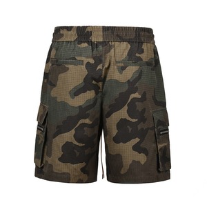 Pantalones cortos de camuflaje lavados multibolsillos bolsillos de acordeón de gran tamaño para hombre - Product Image 2