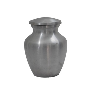 Urnas para mascotas de cremación de aluminio de alta calidad con estampado de patas, urnas funerarias de metal con acabado de Peltre y color azul para cenizas humanas - Product Image 6