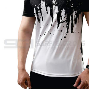 Article le plus vendu T-shirt imprimé personnalisé par sublimation 100% polyester Sport Gym à séchage rapide col en O T-shirt à manches courtes par sublimation - Product Image 6