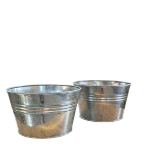 Vase à fleurs antique galvanisé, design moderne fait à la main, pot en métal ondulé, vase en étain unique, décor pour jardin vintage - Product Image 3