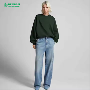 เสื้อสเวตเชิ้ตแขนยาวคอกลมถักลายเรียบสีพื้น แต่งขอบแขนยางยืด สไตล์ลำลองสำหรับผู้ชาย เหมาะสำหรับฤดูหนาว - Product Image 2