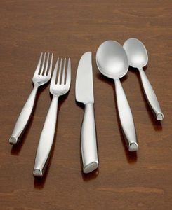 Ensemble de couverts en acier inoxydable personnalisé en gros, 5 pièces, ensemble de couverts classiques en argent, cuillère, fourchette et couteau pour hôtel et restaurant - Product Image 2