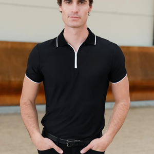 Chemise d'équitation à manches courtes pour homme, couche de base professionnelle légère, respirante et extensible, vêtements d'équitation, service OEM - Product Image 1