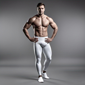Cintura alta elástica con bolsillo Flare Legging Compresión Ejercicio Entrenamiento Flare Legging Hombres - Product Image 1