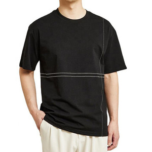 T-shirt surdimensionné 100% coton de luxe pour hommes Camisetas lourdes personnalisées de haute qualité vêtements vierges entièrement personnalisables - Product Image 2