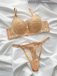 Wholesale <b>Sexy</b> Push-Up Breathable Lace Bikini Bra <b>Set</b> for Women Made in Turkey Custom Private Label Lingerie Opt171 - Product Image 3