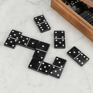 Natural Wood <b>Box</b> Black Dominoes Puzzle Game <b>Box</b> <b>Gift</b> Accessories <b>Cheap</b> Price - Product Image 4