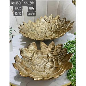 Cuenco decorativo de metal para el hogar moderno Cuenco de vajilla de acero inoxidable hecho a mano con recubrimiento de polvo blanco - Product Image 3