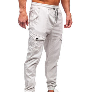OEM Custom Men's Lightweight 100% Cotton <b>Cargo</b> Pants Comfortable <b>Wide</b> <b>Leg</b> Streetwear Casual Baggy Style Breathable UV Protection - Product Image 3